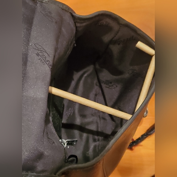 FOSSIL SADDLE BLACK LEATHER SMALL CROSSBODY BAG - Picture 9 of 11